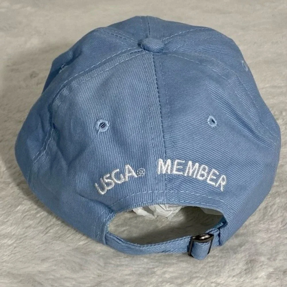 USGA US Open Golf Cap Pebble Beach 2019 Light Blue Adjustable Cotton Hat